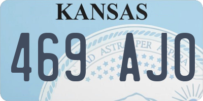 KS license plate 469AJO
