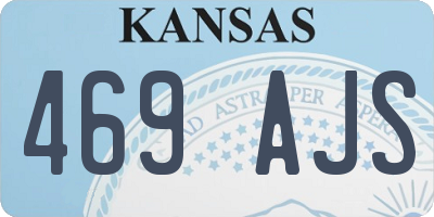KS license plate 469AJS