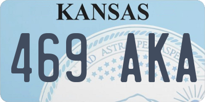 KS license plate 469AKA