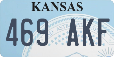 KS license plate 469AKF