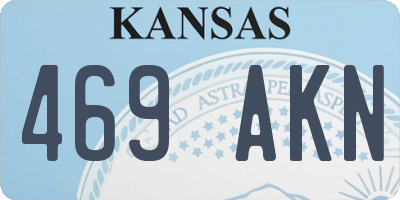 KS license plate 469AKN