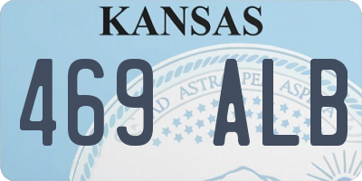 KS license plate 469ALB