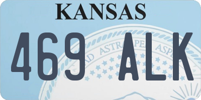 KS license plate 469ALK