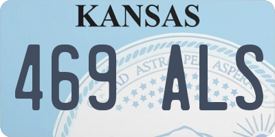 KS license plate 469ALS