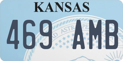 KS license plate 469AMB
