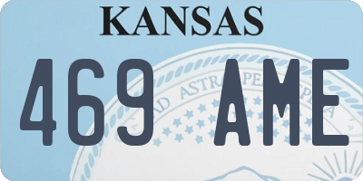 KS license plate 469AME