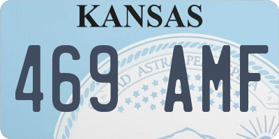 KS license plate 469AMF