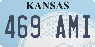KS license plate 469AMI