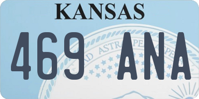 KS license plate 469ANA