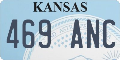 KS license plate 469ANC
