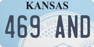 KS license plate 469AND
