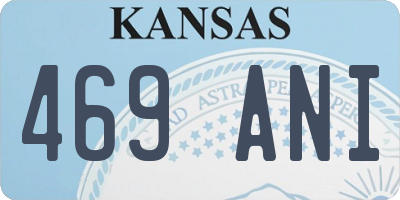 KS license plate 469ANI