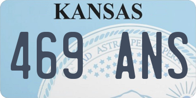KS license plate 469ANS