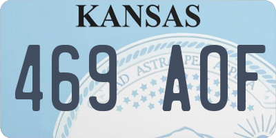 KS license plate 469AOF