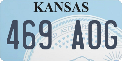 KS license plate 469AOG