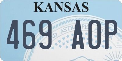 KS license plate 469AOP