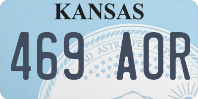 KS license plate 469AOR