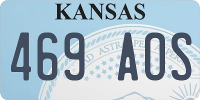 KS license plate 469AOS