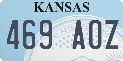 KS license plate 469AOZ