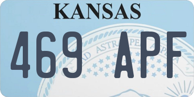 KS license plate 469APF
