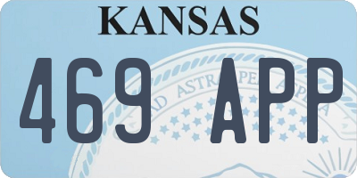 KS license plate 469APP