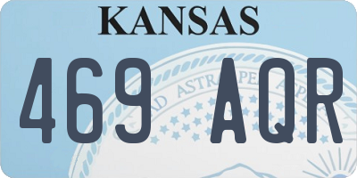 KS license plate 469AQR