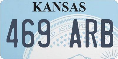 KS license plate 469ARB