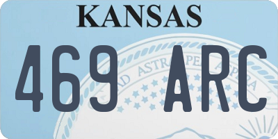 KS license plate 469ARC