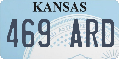 KS license plate 469ARD