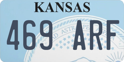 KS license plate 469ARF