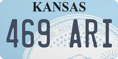 KS license plate 469ARI