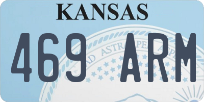 KS license plate 469ARM