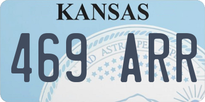 KS license plate 469ARR