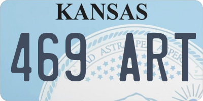 KS license plate 469ART