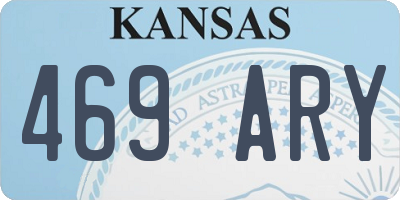 KS license plate 469ARY