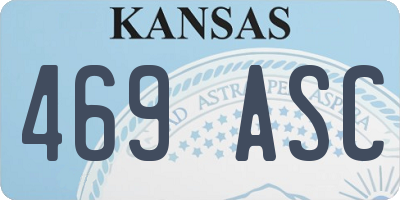 KS license plate 469ASC