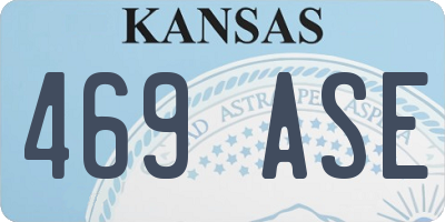 KS license plate 469ASE