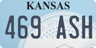 KS license plate 469ASH