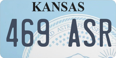 KS license plate 469ASR