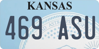 KS license plate 469ASU