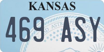 KS license plate 469ASY