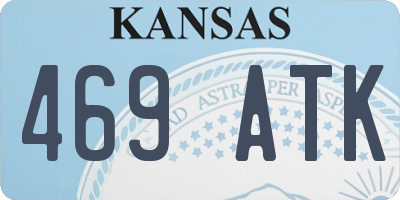 KS license plate 469ATK