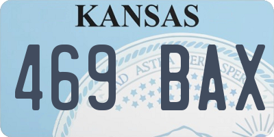 KS license plate 469BAX