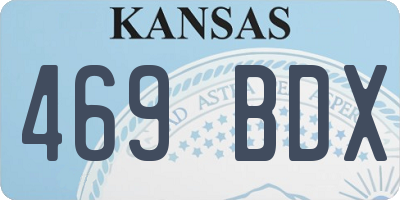 KS license plate 469BDX