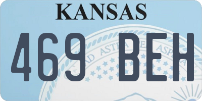 KS license plate 469BEH