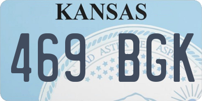 KS license plate 469BGK