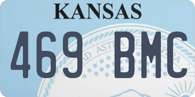 KS license plate 469BMC