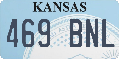 KS license plate 469BNL