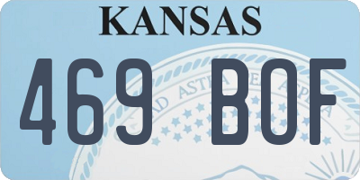 KS license plate 469BOF