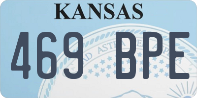KS license plate 469BPE